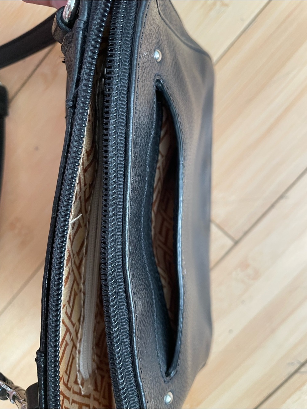 Tignanello Black Leather Crossbody Strap - Women’s Accessory - Picture 5 of 8